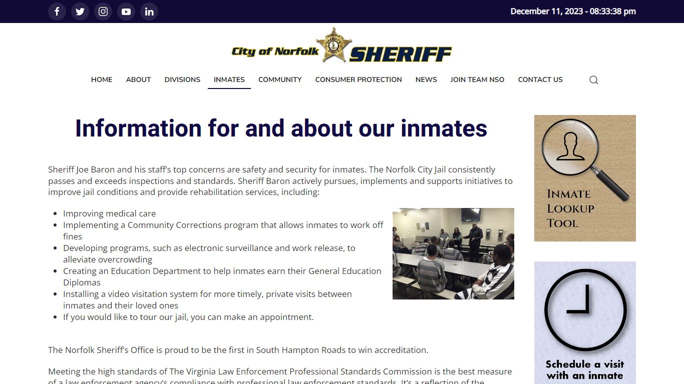 Inmates - Norfolk Sheriff